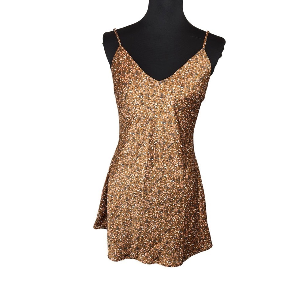 Audrey 3+1 Alice Floral Slip Brown Dress‎